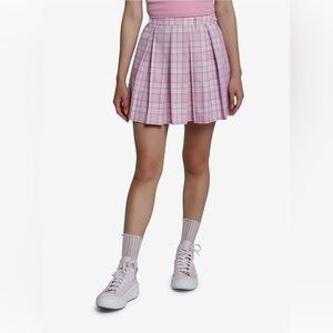Hot Topic Sweet Society Pink & Lavender Plaid Pleated Skirt Size XL